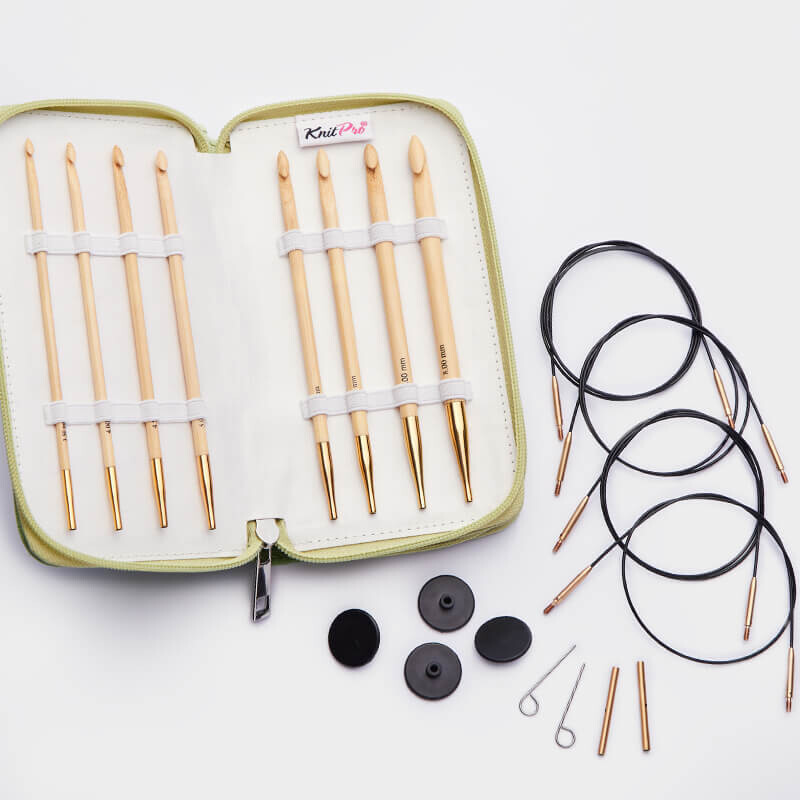 Set uncinetto tunisino intercambiabili  BAMBOO Knitpro
