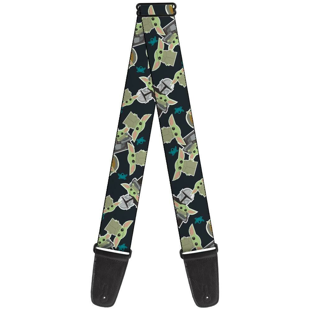 Buckle-Down The Mandalorian Child and Frog Icons Guitar Strap