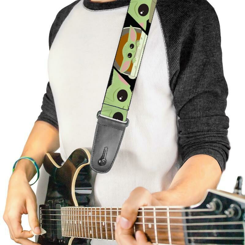 Buckle-Down The Mandalorian Child Chibi Face Blocks Guitar Strap