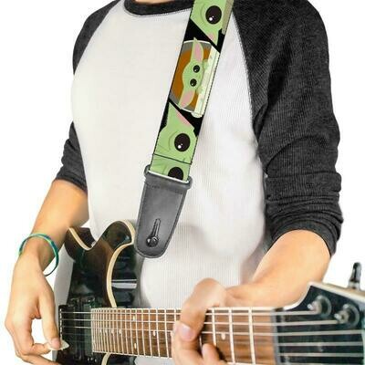 Buckle-Down The Mandalorian Child Chibi Face Blocks Guitar Strap