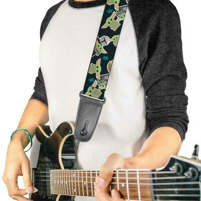 Buckle-Down The Mandalorian Child and Frog Icons Guitar Strap