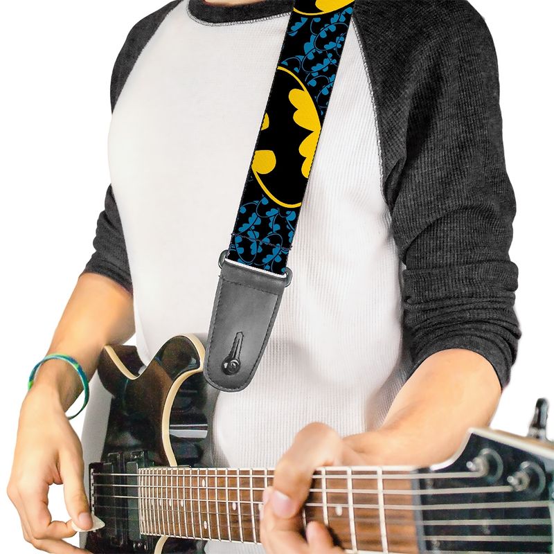 Buckle-Down Guitar Strap Batman Signals Stacked