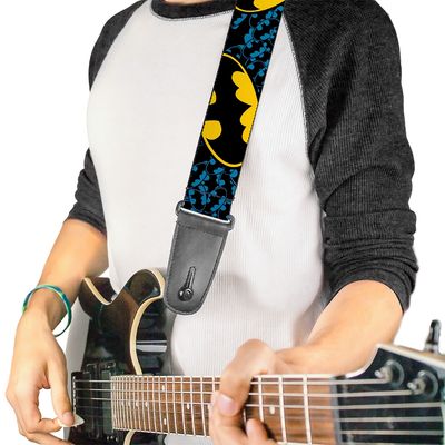 Buckle-Down Guitar Strap Batman Signals Stacked