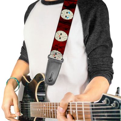 Buckle-Down Guitar Strap Friday 13th Masks