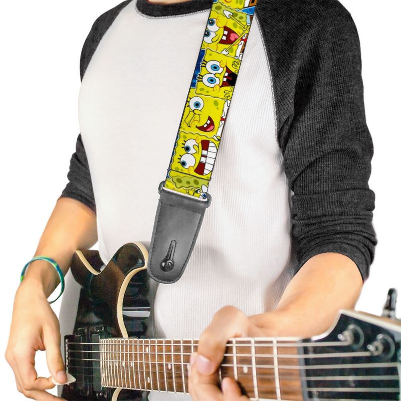 Buckle-Down Sponge Bob Expressions Stripe Guitar Strap