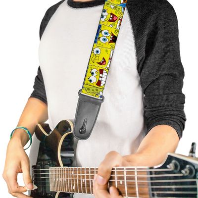 Buckle-Down Sponge Bob Expressions Stripe Guitar Strap