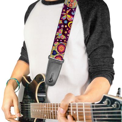 Buckle-Down Thaneeya McArdle Mariposa Calaveras Guitar Strap