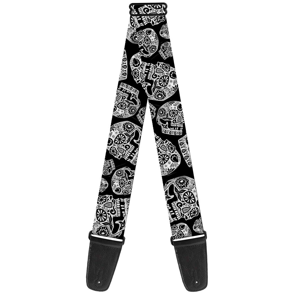 Buckle-Down Thaneeya McArdle Sugar Skulls Black and White Guitar Strap Buckle-Down Thaneeya McArdle Sugar Skulls Black and White Guitar Strap