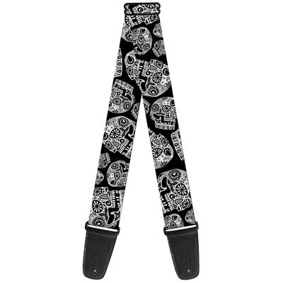Buckle-Down Thaneeya McArdle Sugar Skulls Black and White Guitar Strap Buckle-Down Thaneeya McArdle Sugar Skulls Black and White Guitar Strap