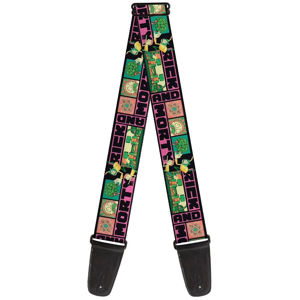 Buckle-Down Rick and Morty Text Block Guitar Strap