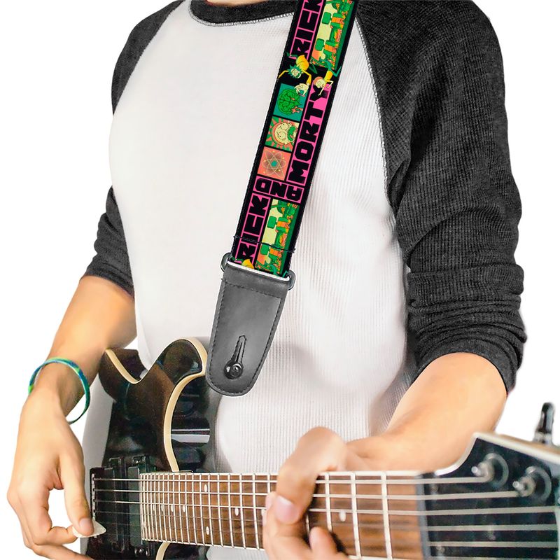 Buckle-Down Rick and Morty Text Block Guitar Strap