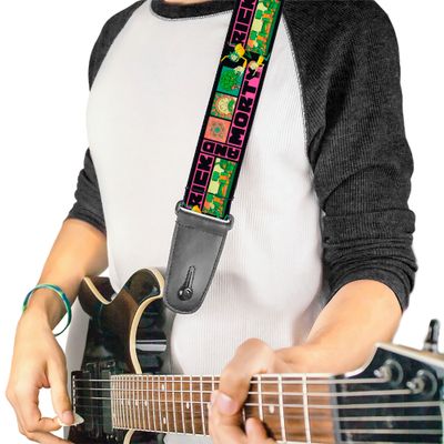 Buckle-Down Rick and Morty Text Block Guitar Strap