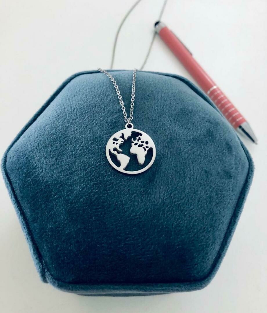 World Map Necklace