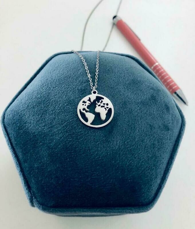 World Map Necklace