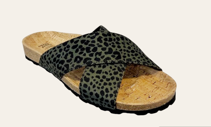 Animal Print Sandale VEGAN