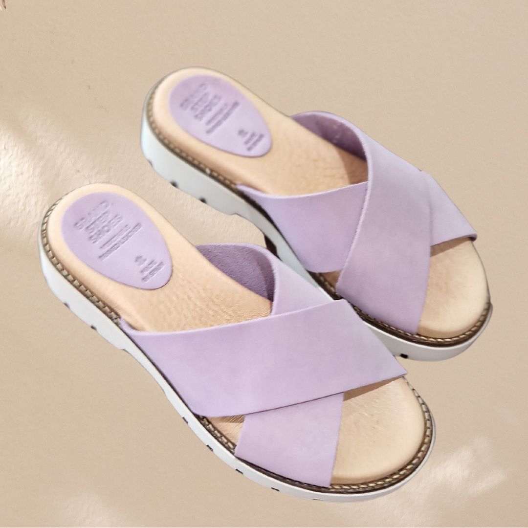 Nubuk Sandale Ella | Lilac