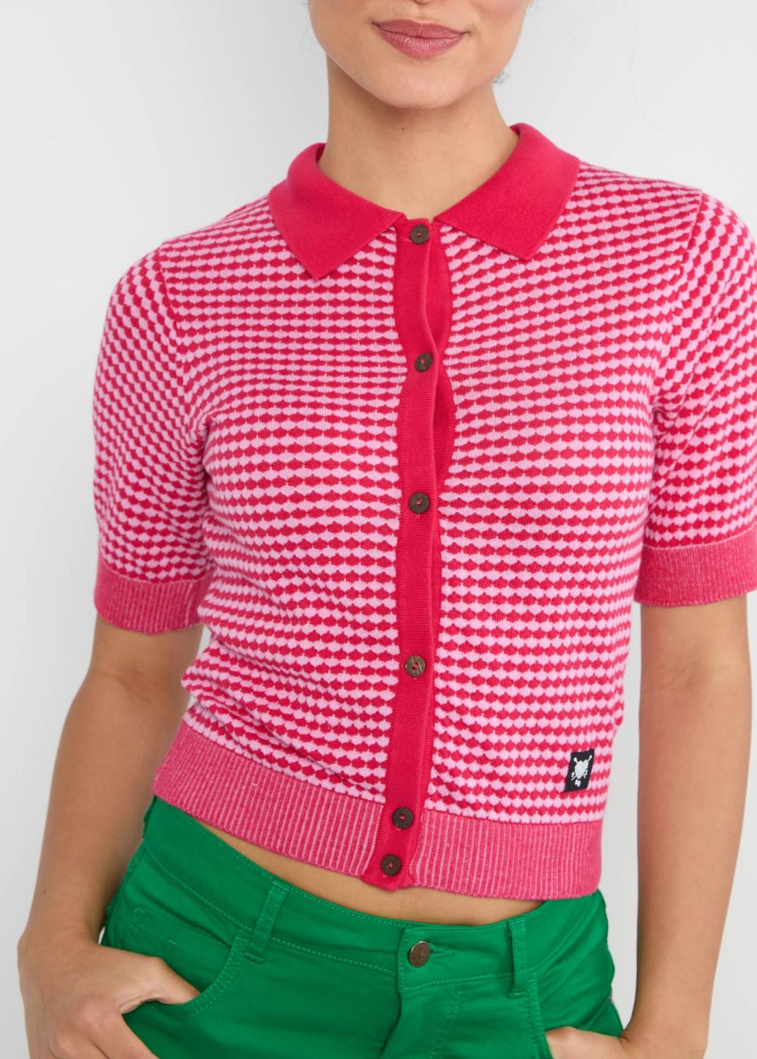 Strickbluse Pink