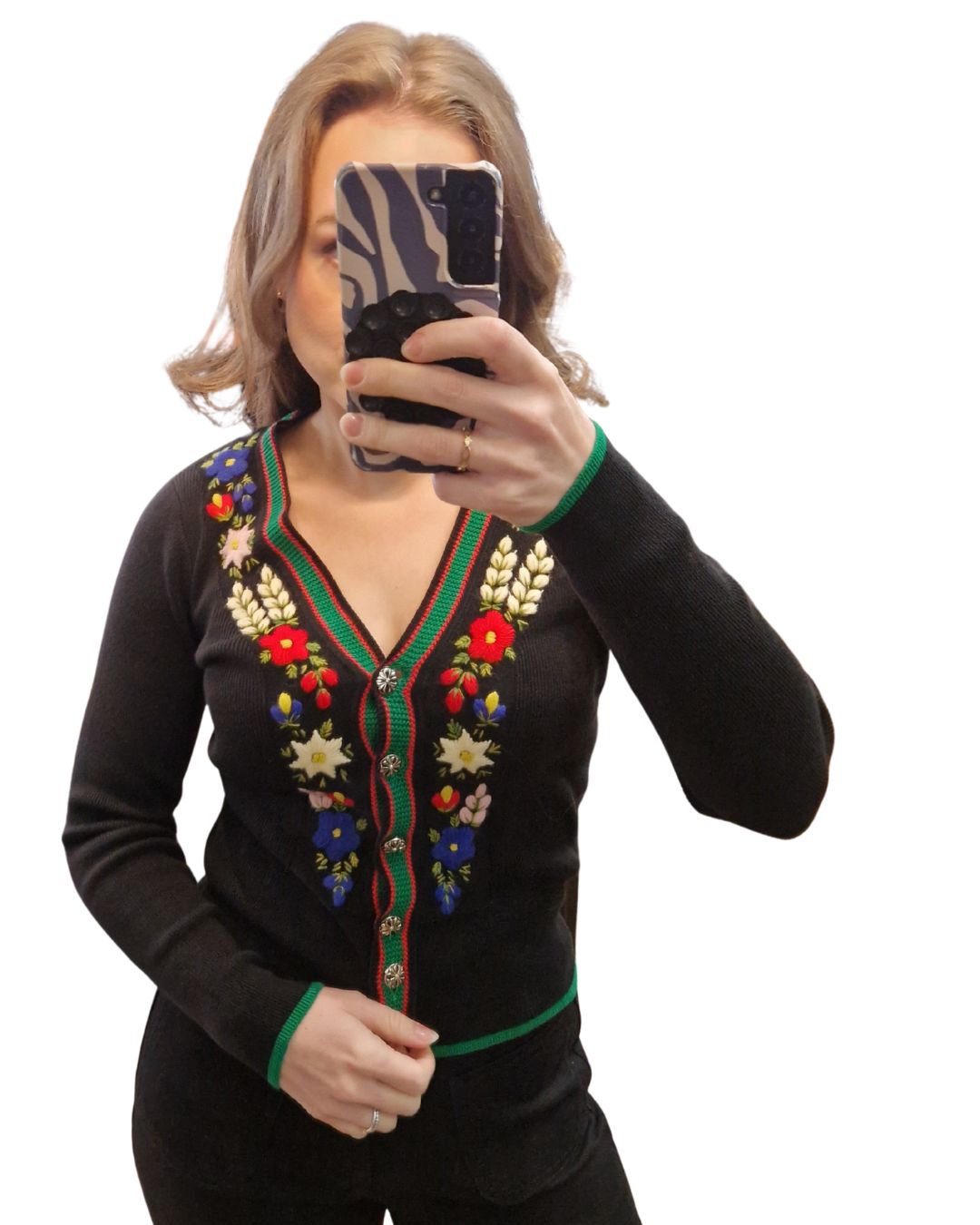 Strickjacke im Trachtenlook