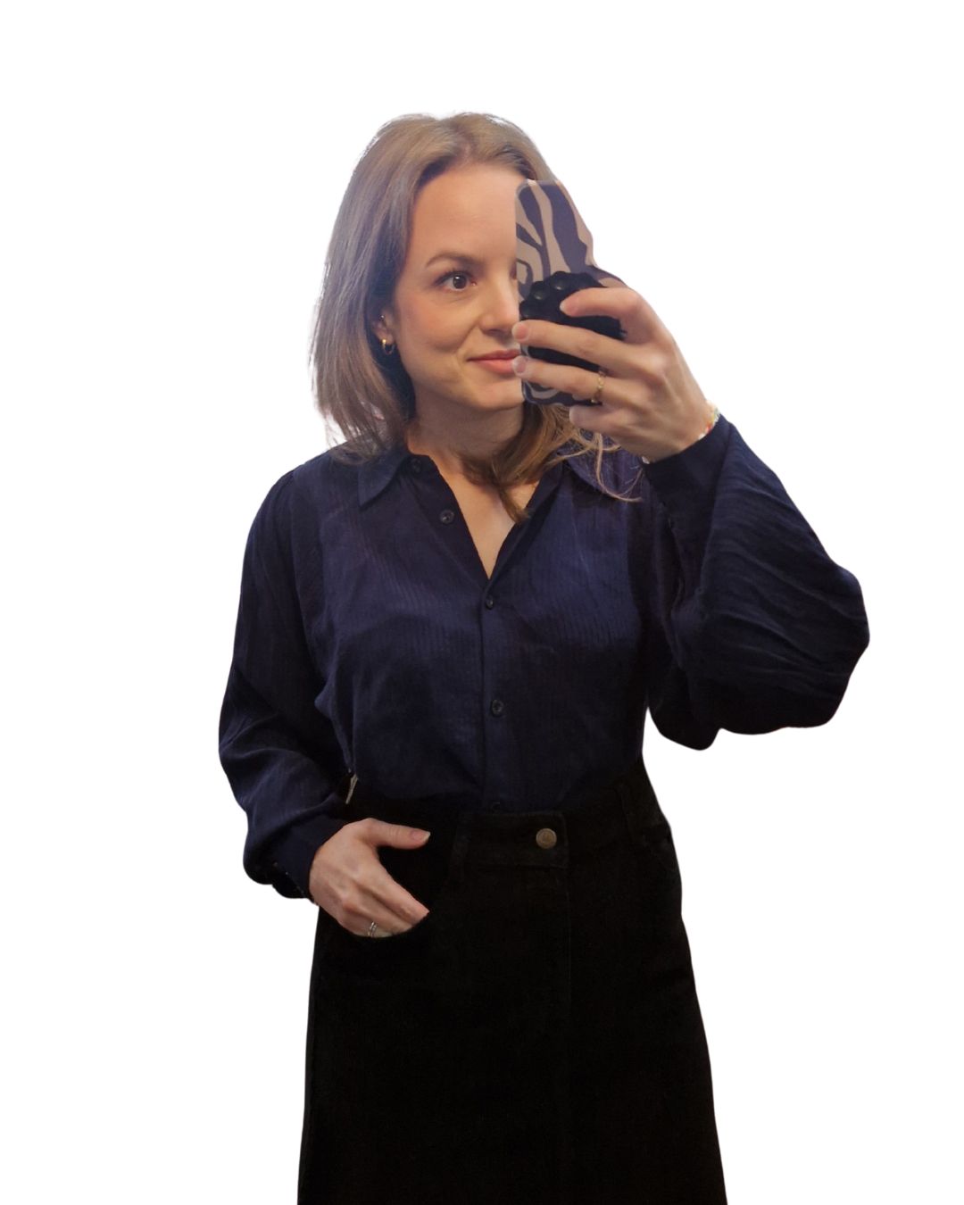 Viscosebluse mit weiten Ärmeln