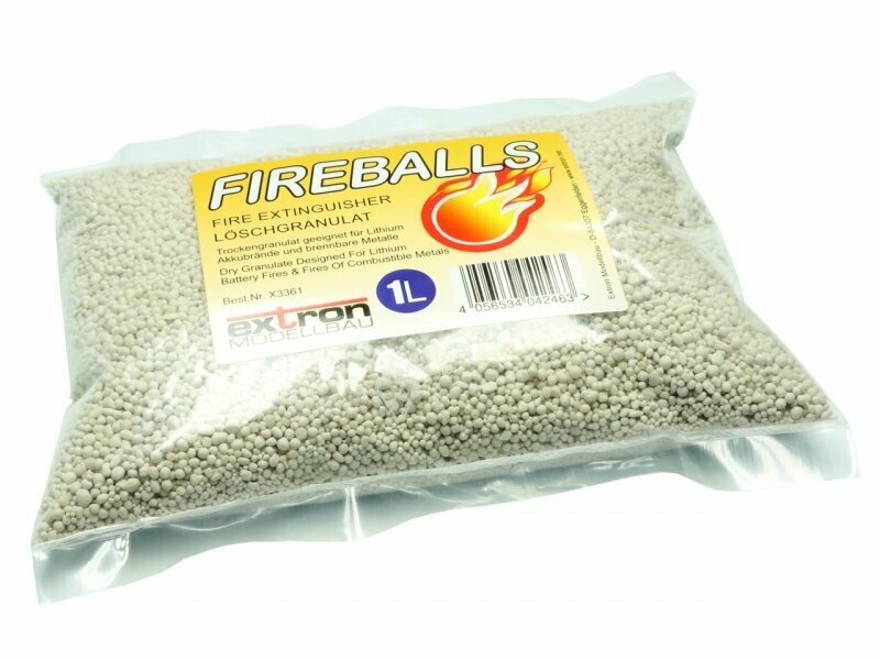 FIREBALLS Brandschutz Feuerlöschgranulat für Lithium Akkus / 1 Liter   X3361