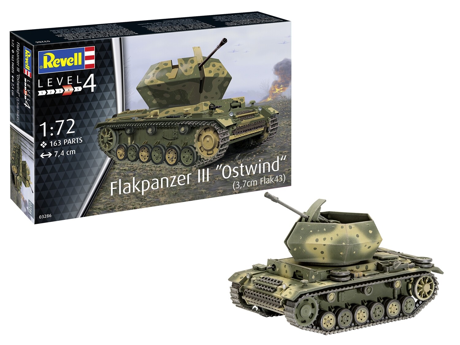 Flakpanzer III"Ostwind" (3,7 cm Flak 43) / 1:72   03286