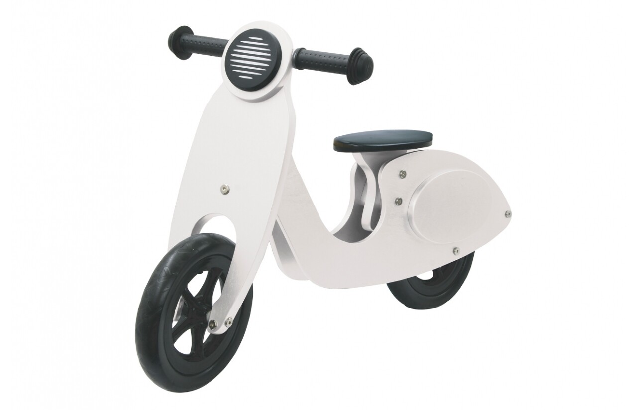 Laufrad Holz Roller weiss