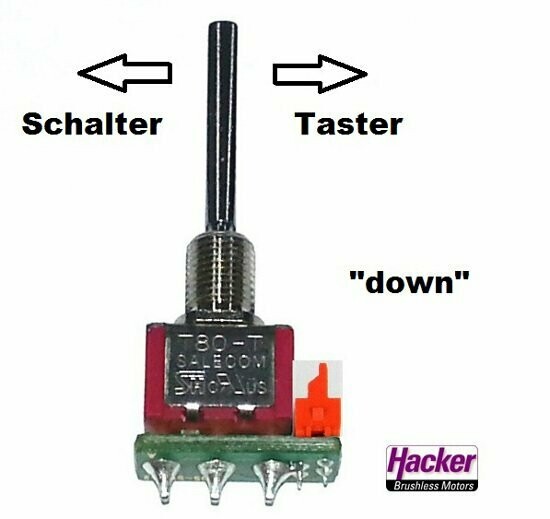 Tastschalter DOWN DC Sender DUPLEX 2,4EX