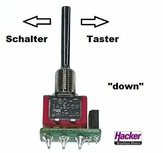 Tastschalter DOWN DS Sender DUPLEX 2,4EX
