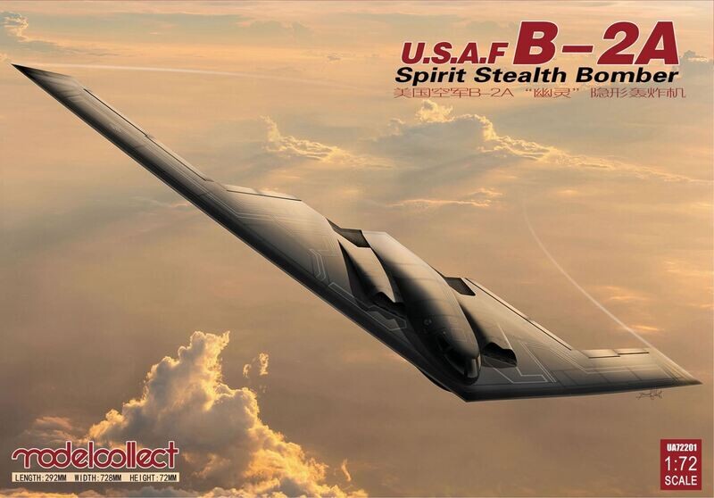 USAF B-2A Spirit Stealth Bomber in 1:72