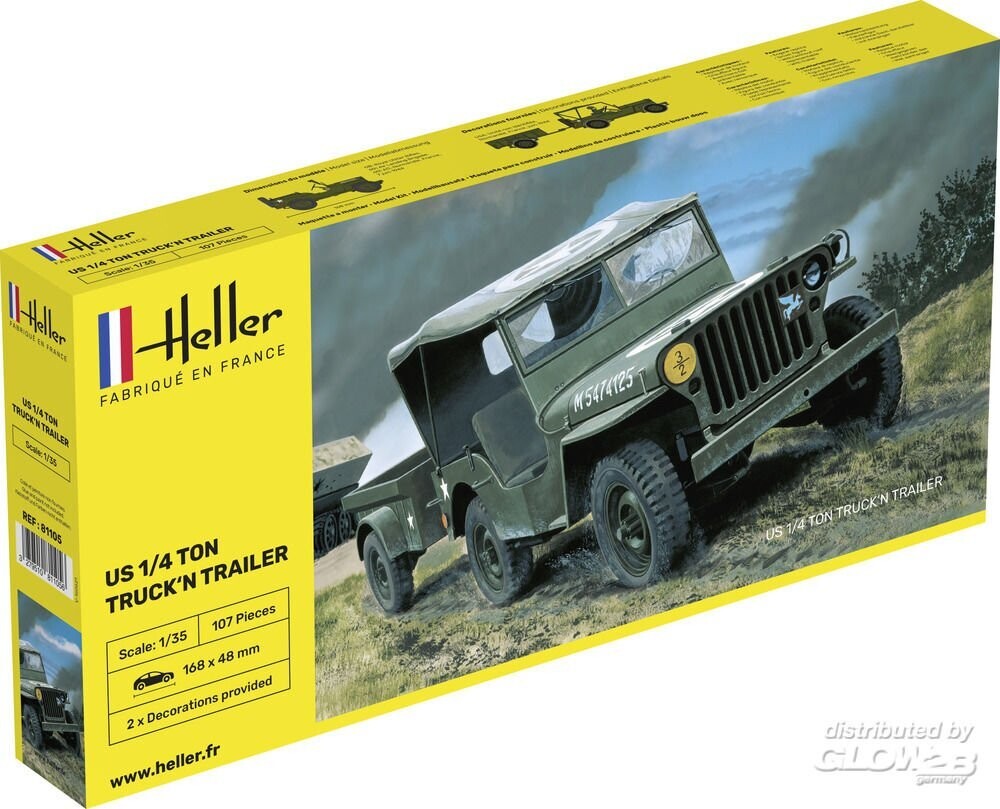 US 1/4 Ton Truck 'n Trailer in 1:35