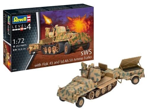 sWS mit Flak-Aufbau als Sfl. mit 3,7cm Flak 43 in 1:72