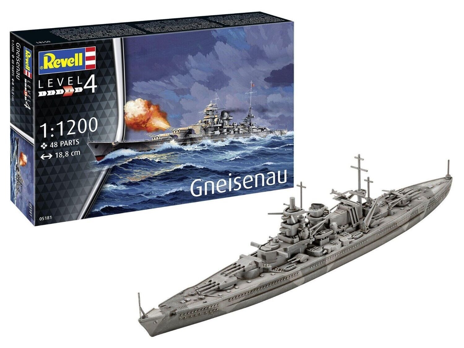 Battleship Gneisenau Maßstab 1:1200