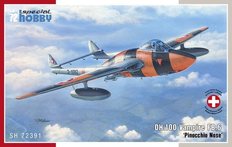 DH.100 Vampire 6 "Pinocchio Nose" in 1:72