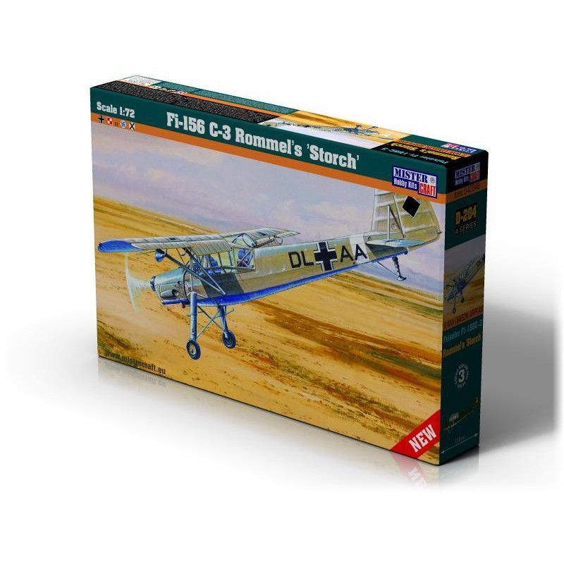Fieseler Fi-156 C-3 Rommels Storch in 1:72 / D-204