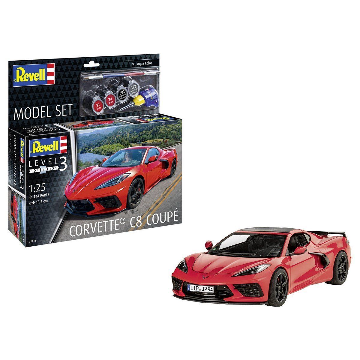 Model Set Corvette C8 Coupe in 1:25