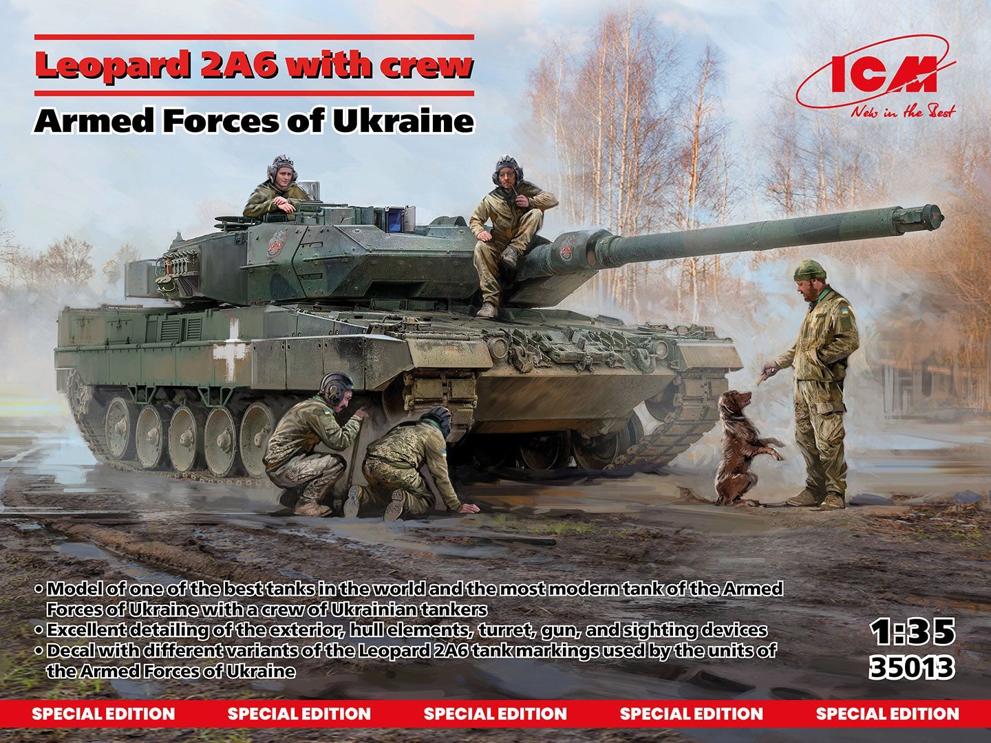 Leopard 2A6 mit Besatzung in 1:35 / 35013