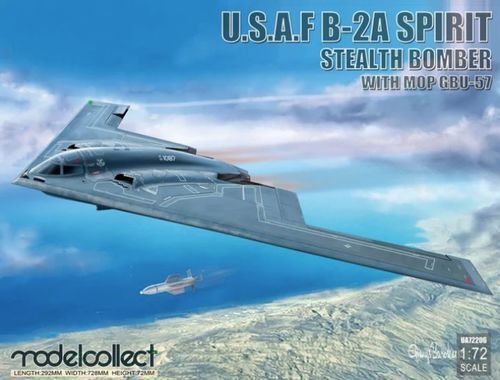 USAF B-2A Spirit Stealth Bomber in 1:72
