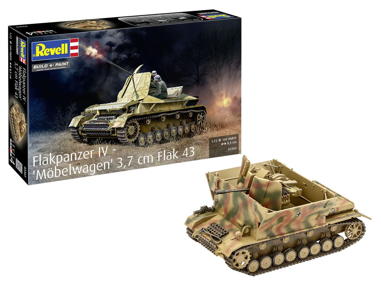 Flakpanzer IV "Möbelwagen" 3,7cm Flak 43 in 1:72 / 03363
