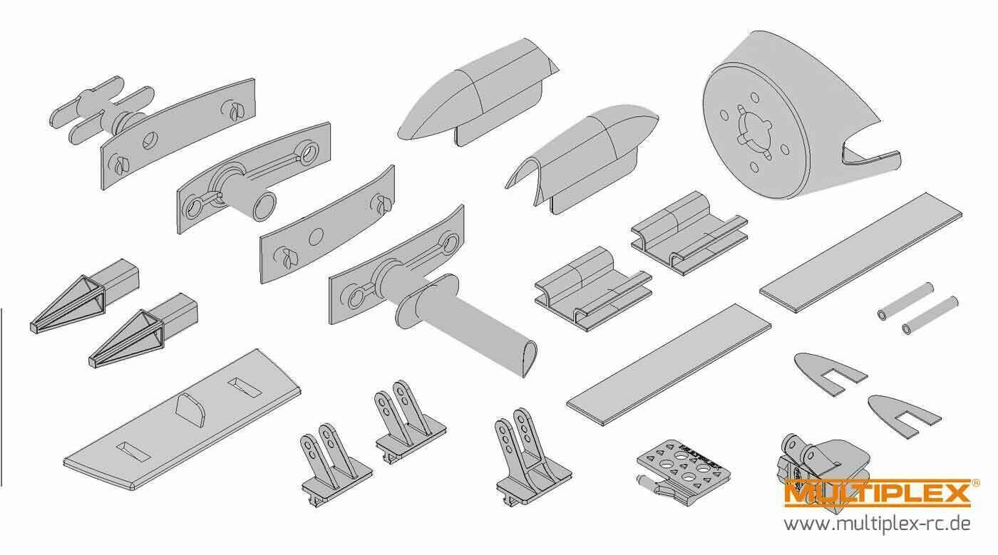Kunststoffteilesatz komplett EasyGlider 4