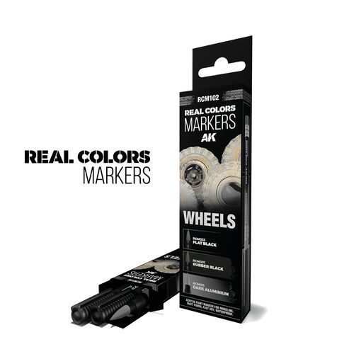 AK Interactive Set 3 Real Colors Markers AK Interactive Set 3 Real Colors Markers "Wheels" 3 Farben RCM102