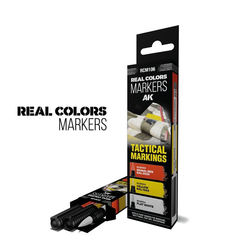 AK Interactive Set 3 Real Colors Markers AK Interactive Set 3 Real Colors Markers "Tactical Markings"" 3 Farben RCM106