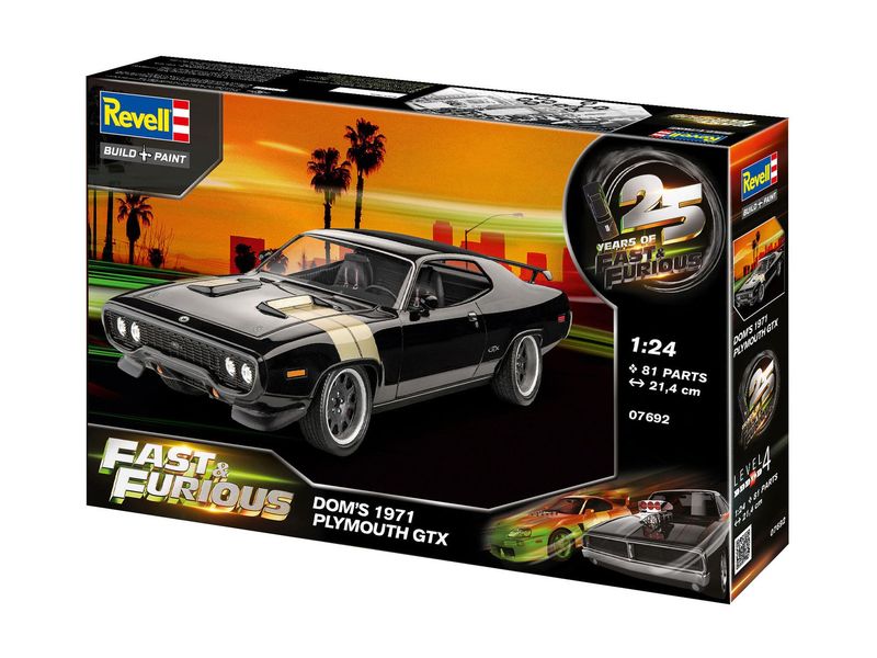 Fast & Furious Dominics 1971 Plymouth GTX/ 1:24 Fast & Furious Dominics 1971 Plymouth GTX/ 1:24