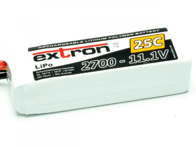 Extron LiPo 2700 mAh / 11,1 Volt Extron LiPo 2700 mAh / 11,1 Volt