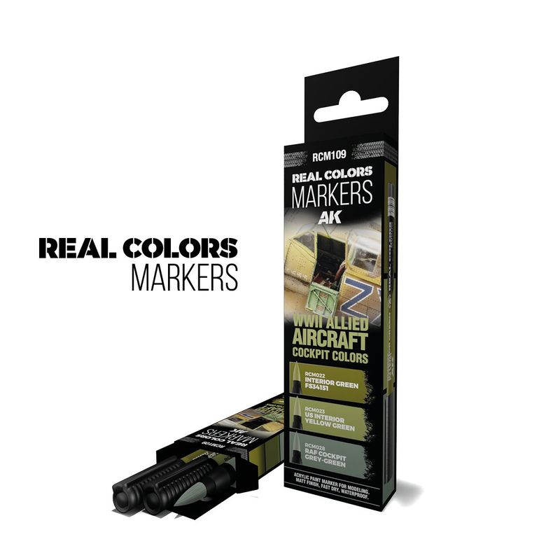 AK Interactive Set 3 Real Colors Markers AK Interactive Set 3 Real Colors Markers "Cockpit Colors" 3 Farben RCM109
