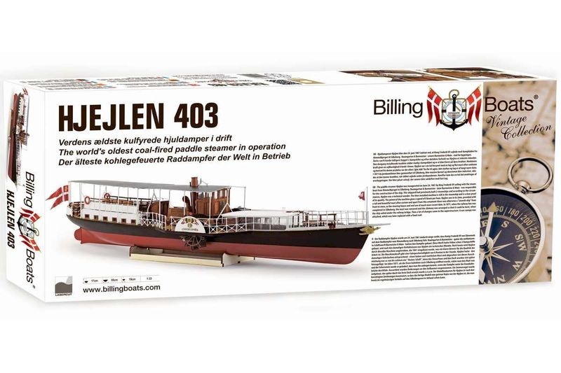 S/S Hjejlen Dampfschiff 1:33 Bausatz S/S Hjejlen Dampfschiff 1:33 Bausatz