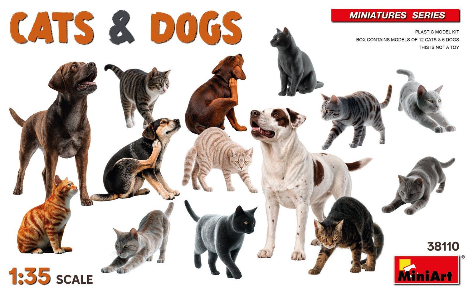 Katzen und Hunde in 1:35 / 38110
