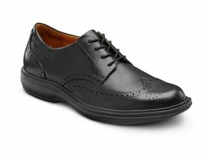 Dr Comfort Mens' Wing Dress Shoe – Black