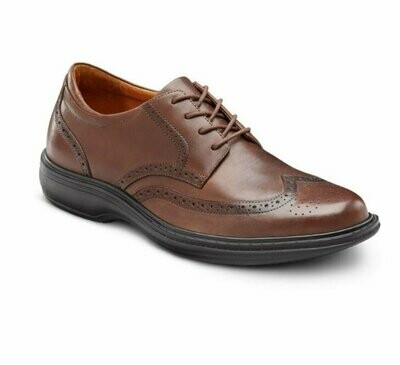Dr Comfort Mens' Wing Dress Shoe – Chestnut Brown