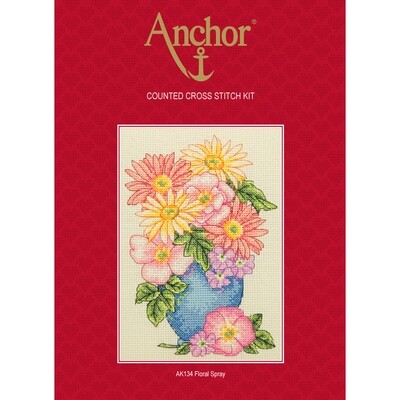 Anchor Starter Cross Stitch Kit - Floral Spray Anchor Starter Cross Stitch Kit - Floral Spray
