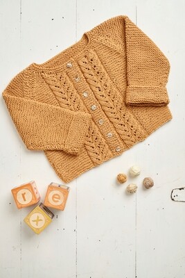 Modelo Cable Knit Baby Cardigan